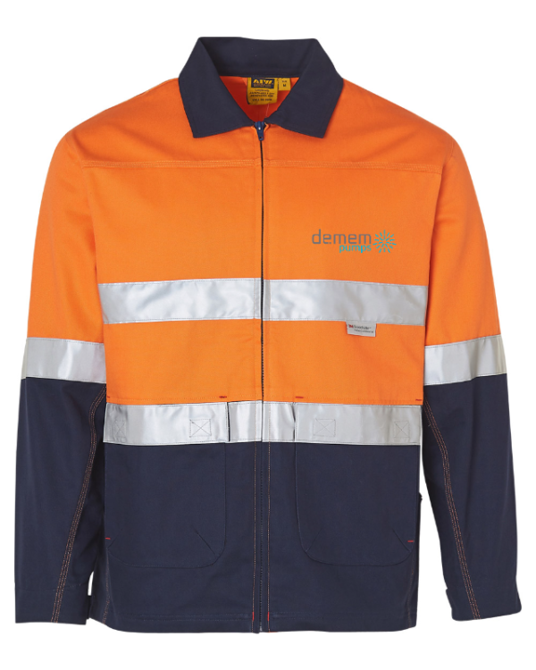 Hi-Vis Cotton Drill Jacket w/ 3M Tapes