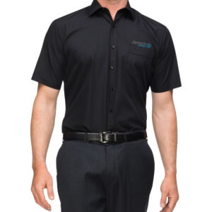Van Heusen Short Sleeve Black Business Shirt