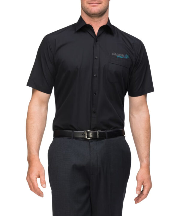 Van Heusen Short Sleeve Black Business Shirt